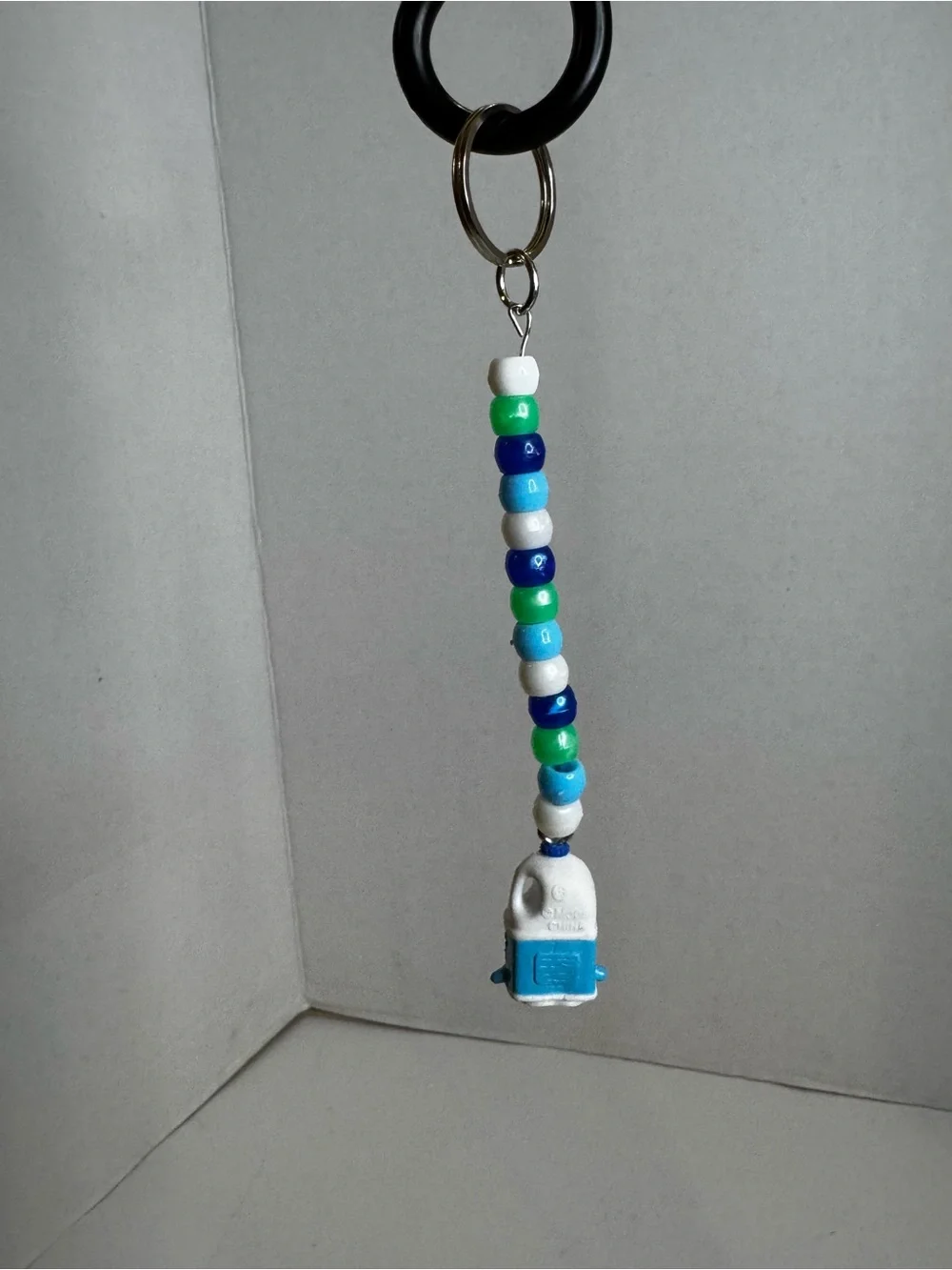 Shopkins Blue, White & Green Beaded Character Charm